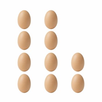 Dummy Nest Eggs for Hens, Large, Brown, 10 Pcs