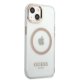 Guess Metal Outline MagSafe Case for iPhone 13 - Transparent / Gold