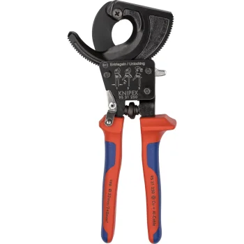 KNIPEX 95 31 250 Ratchet Cable Cutter, Ø 32 mm / 240 mm²