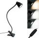 LED Clip-On Desk Lamp, 5W, USB Powered, Black