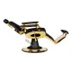 Gabbiano Francesco Barber Chair, Black and Gold