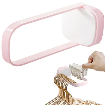 Wall-Mounted Hanger Organizer, Foldable, Pink