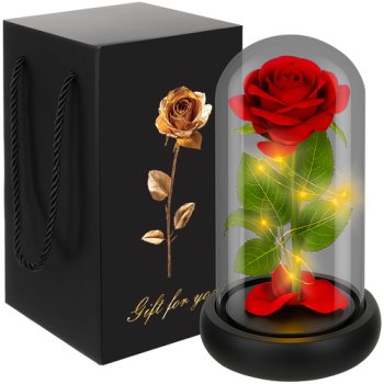 Eternal Rose in Glass Dome with LED Light Ruhhy 25682