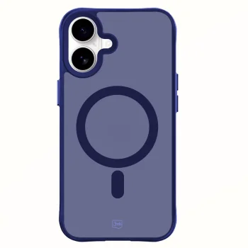 3mk Smoke MagCase dėklas iPhone 16 su MagSafe, mėlynas pusiau permatomas