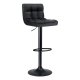 Sofotel Monro Upholstered Bar Stool with Backrest, Black