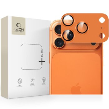 Tech-Protect Camfull Fit+ Camera Lens Glass iPhone 17 Pro - Orange
