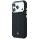 Mercedes Leather Semi Wrap Iconic Line MagSafe Case for iPhone 17 Pro Black