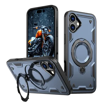 Dėklas Hybrid Armor Trendy su MagSafe skirtas iPhone 16 Plus, mėlynas