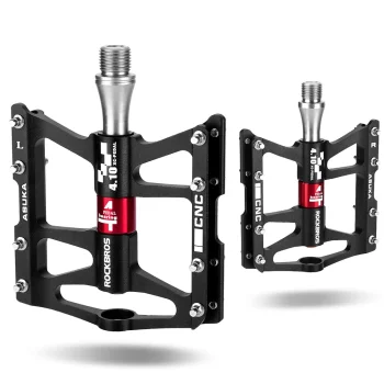Rockbros JT410 Bicycle Pedals with 4 Bearings, Black