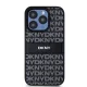 DKNY iPhone 15 Pro Case Mono Stripe & Metal Logo, Black