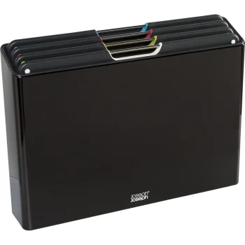 Joseph Joseph Folio Steel 4-Piece Chopping Board Set, Black