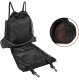 Drawstring Sports Backpack with Mesh Ball Pocket, Black
