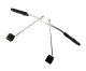 Car clothes hanger with adjustable width, black-chrome
