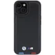 Apple iPhone 15 6,1\" BMW Leather Stamp Tricolor Case Cover (BMHCP15S22PTDK), Black