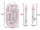 Geometry Drawing Set with Compasses, Ruler and Case, 9 Pieces, Pink