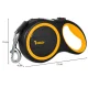 Purlov Retractable Dog Leash 8m / 50kg, Black/Yellow