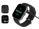 Smartwatch with Silicone Strap and Bluetooth Calls, Black