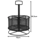 Maaleo 26290 Rotating Metal Mesh Desk Organizer and Pen Holder, Black