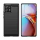 Carbon Case Silicone Case for Motorola Edge 40 Pro, Black