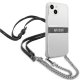 Guess Transparent Hardcase iPhone 13 mini 4G Gray Strap Silver Chain