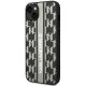 Karl Lagerfeld Monogram Stripe Case for iPhone 14 Plus - Gray