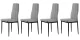 ModernHome Upholstered Dining Chairs Set, 4 pcs, Grey