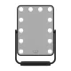 Make-up Mirror with LED Lighting Humanas HS-HM01, Black