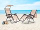 Zero Gravity Garden Sun Lounger with Canopy MultiGarden, Beige