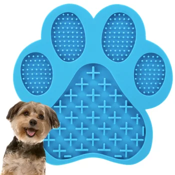 Silicone Dog Lick Mat Paw Shaped, 17.8 x 18 cm