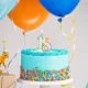 Birthday Cake Candle Number 18 with Glitter, Multicolored, 7–8 cm