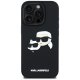 Karl Lagerfeld HC 3D Rubber Double Heads iPhone 16 Pro Max Case - Black
