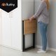 Ruhhy 26116 Folding Desk, Industrial Wooden Computer Table for Home Office