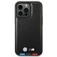Apple iPhone 14 Pro 6,1\" BMW Leather Stamp Tricolor Case Cover (Bmhcp14l22ptdk), Black
