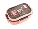 Pink Lunch Box with 3 Compartments and Cutlery