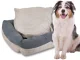 Soft Pet Bed for Dogs and Cats with Removable Cushion, 58x58 cm, Grey