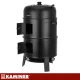 Kaminer 3-in-1 Charcoal Grill with Smoker and Lid, 80x48x42 cm, Black
