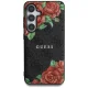 Guess Leather 4G Flowers MagSafe Case for Samsung Galaxy S25, Black