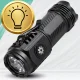 Rechargeable Tactical LED Flashlight with Magnet and Side Light, USB-C, Black