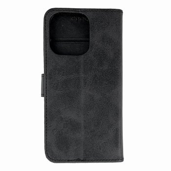Leather Book Phone Case Cover iPhone 16 Pro Max - black
