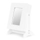 ModernHome Jewelry Organizer Box with Mirror, White