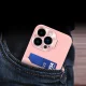 Case for iPhone 14 Plus with Card Slot and Stand, Pink