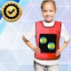 Children\'s Skill Game Velcro Vest + Soft Balls KZNT7112, Red