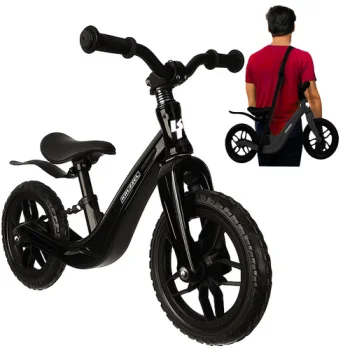 Kruzzel 12" Kids Balance Bike, Black