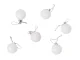 Christmas Tree Baubles 3cm, 36 Pcs, Silver and White
