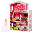 Large Wooden Dollhouse with Elevator Malibu Residence ECOTOYS