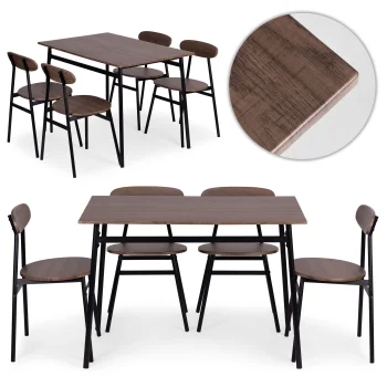 Dining Table Set for 4 OSLO Kitchen Table and Chairs ModernHome
