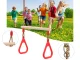 Wooden Gymnastic Trapeze Swing for Kids with Handles Red