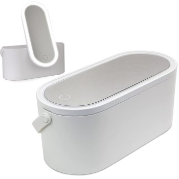 Make-up Case Organaizer with LED Mirror, White