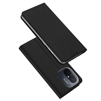 Dux Ducis Skin Pro Wallet Case for Xiaomi Redmi 11A / Poco C55 / Redmi 12C, Black
