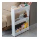 Leobert Mobile Shelving Unit on Wheels, 3 Shelves, White